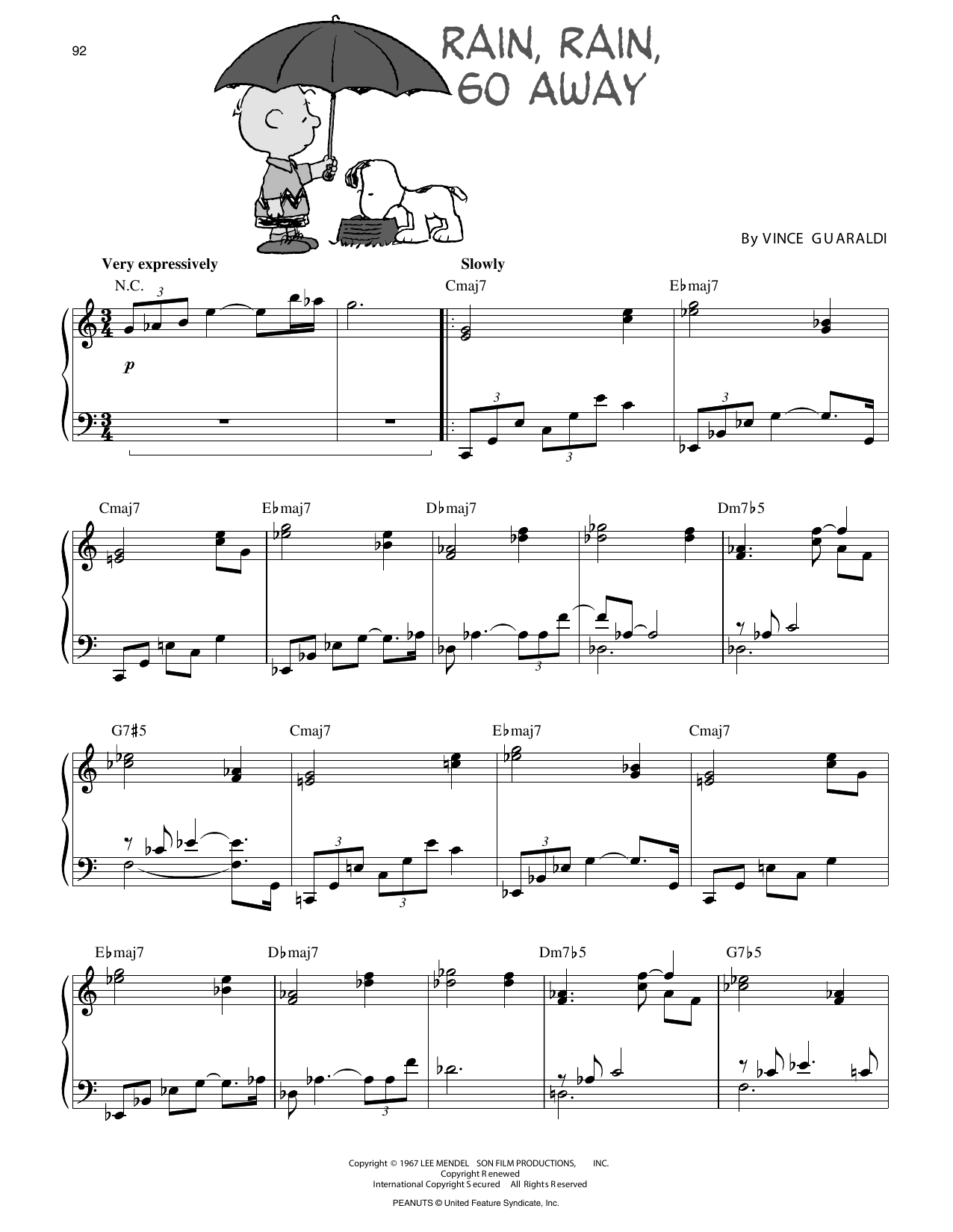 Produktgalerie: Seite 1 von 1 Rain, Rain, Go Away, Vince Guaraldi, Klavier