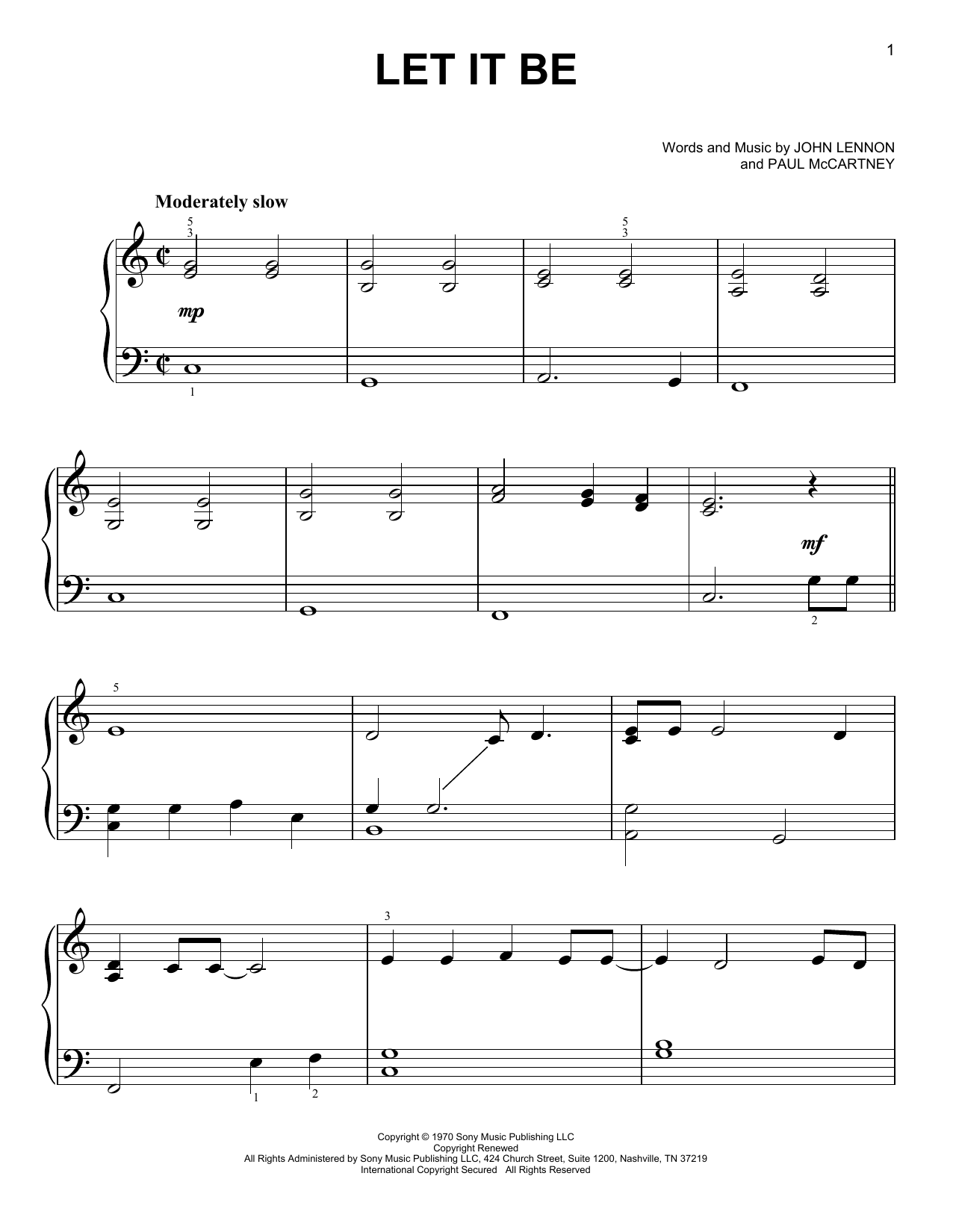 Produktgalerie: Seite 1 von 1 Let It Be, The Beatles, Klavier