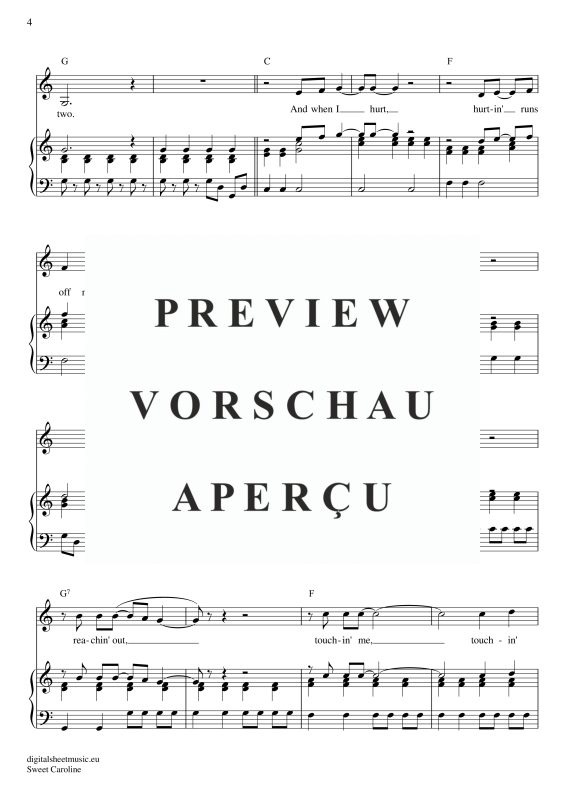 Product gallery: Page 5 of 11 Sweet Caroline , Diamond, Neil, Piano and Voice