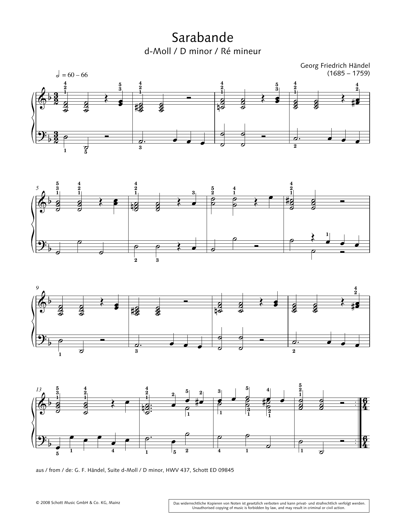 Product gallery: Page 1 of 1 Sarabande in D minor, Hans-Gunter Heumann