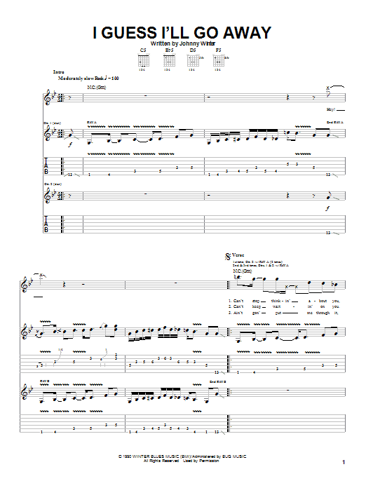 Product gallery: Page 1 of 1 I Guess I'll Go Away, Johnny Winter