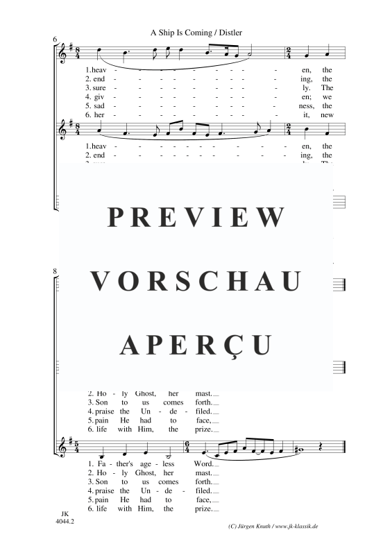 gallery: A Ship Is Coming, , (Frauenchor SSA)