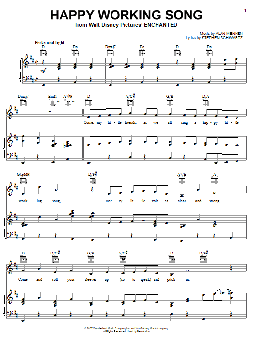 Product picture to: Happy Working Song (from Enchanted)
