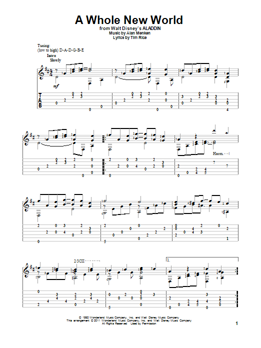 Produktbild zu: A Whole New World (from Aladdin)