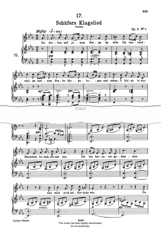 Produktbild zu: Schäfers Klagelied Op.3/1 D121