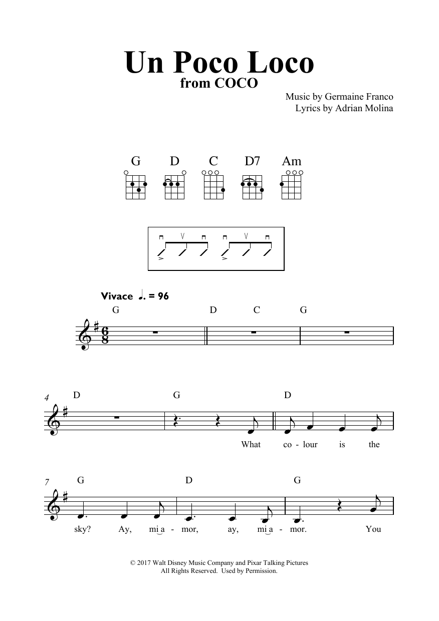 Produktbild zu:  Un Poco Loco (from Coco) - Germaine Franco & Adrian Molina