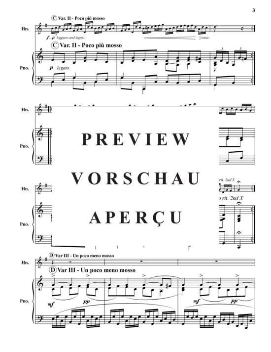 Product gallery: Page 4 of 11 Aria con Variazoni , , (horn in F + piano)