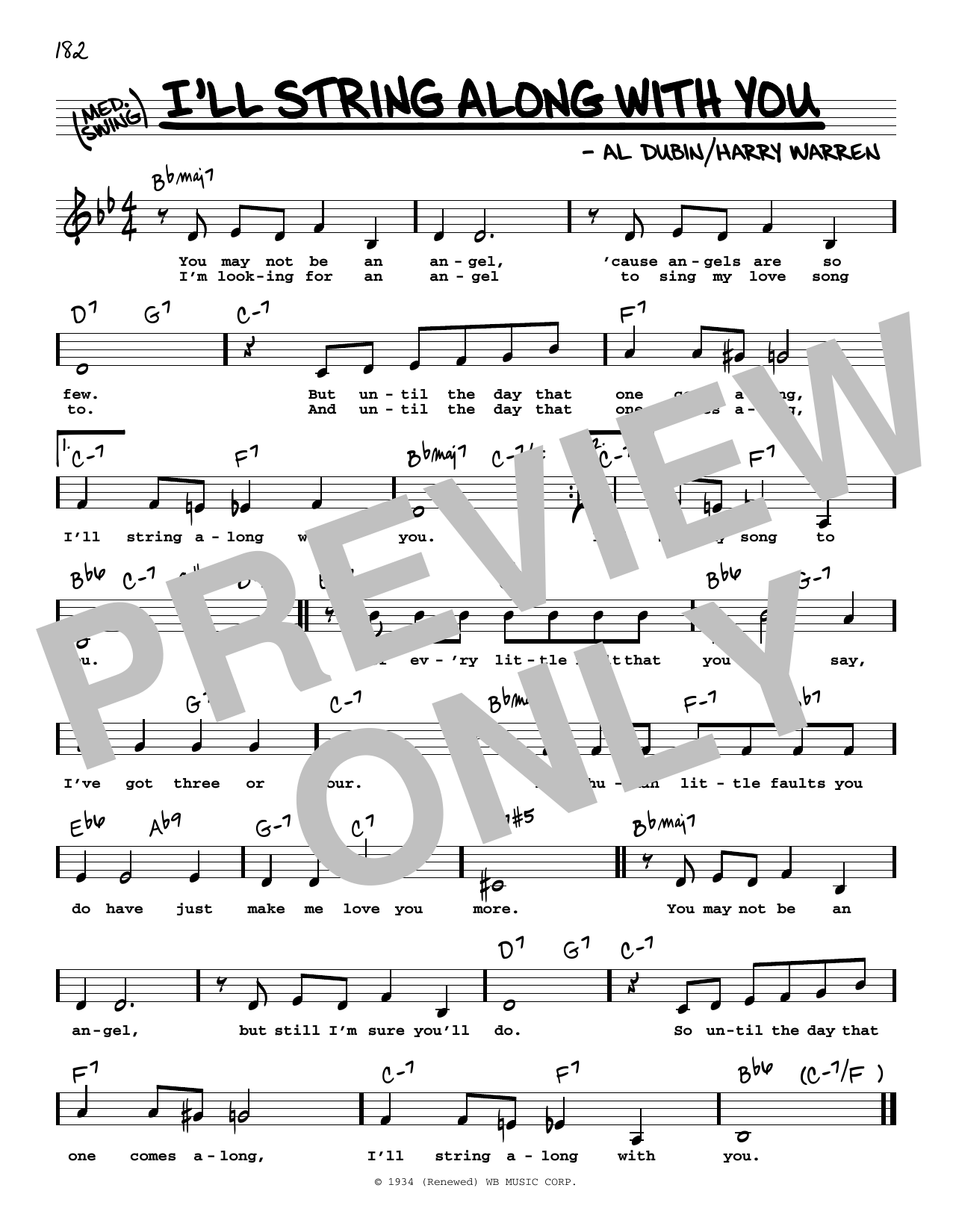Produktbild zu: I'll String Along With You (Low Voice)