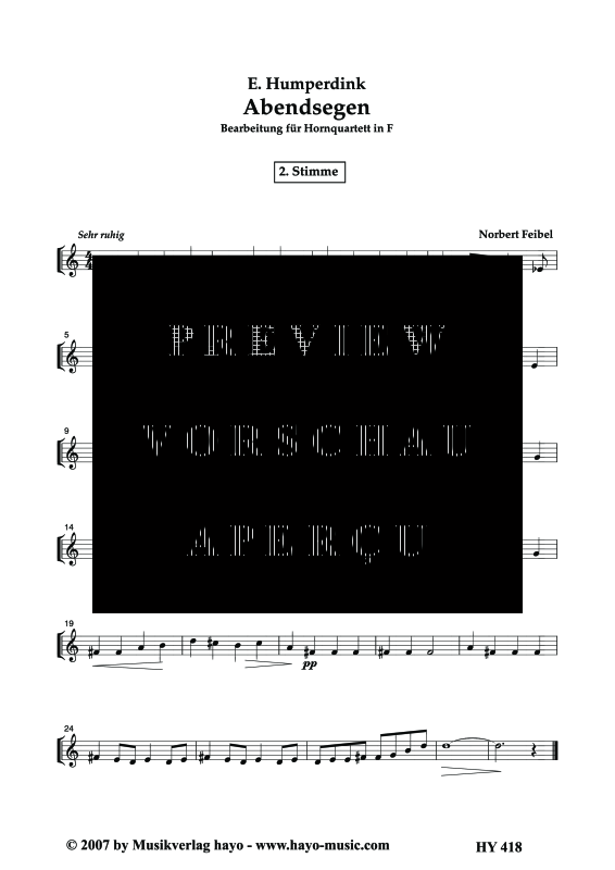 gallery: Abendsegen, , (Horn Quartett)