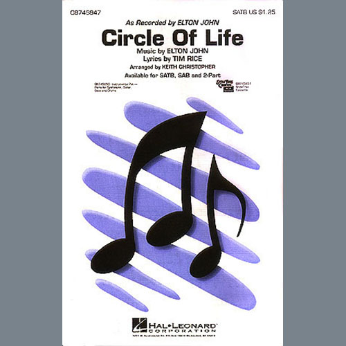 Product picture to: Circle Of Life (from The Lion King) (arr. Keith Christopher)