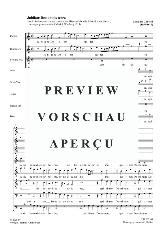 gallery: Jubilate Deo, , (Gemischter Chor 8-stimmig)