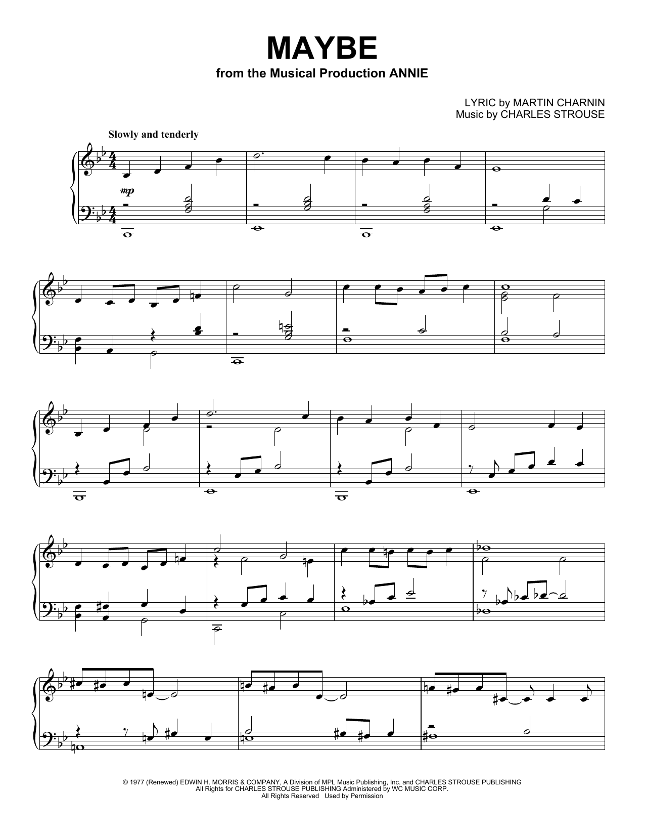 Produktbild zu: Maybe (from Annie) (Peaceful Piano Solo)