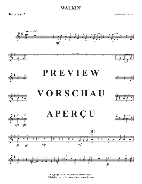 Product gallery: Page 13 of 16 Walkin´ , , (Saxophone Quintet AATTB)