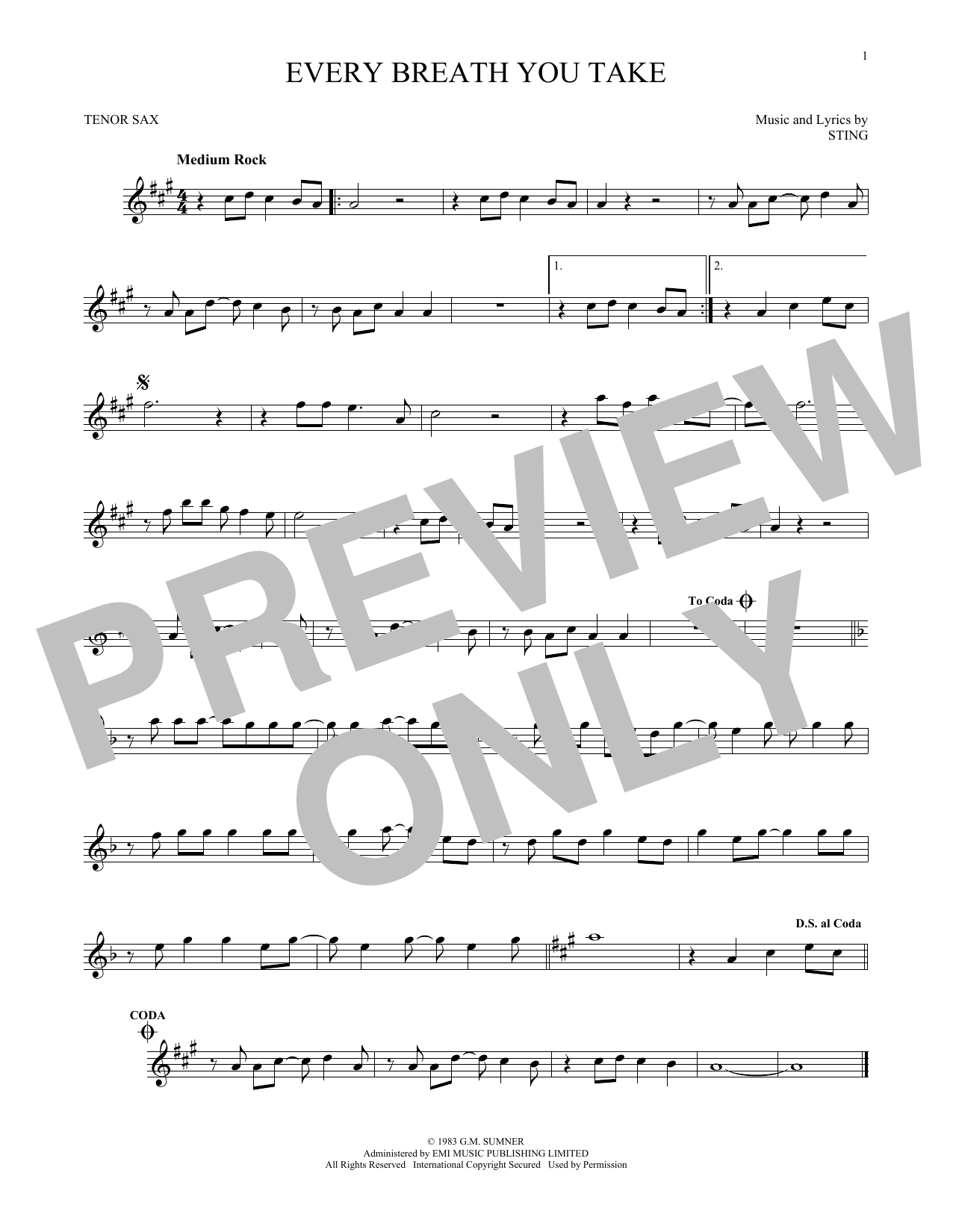 Product gallery: Page 1 of 1 Every Breath You Take, The Police