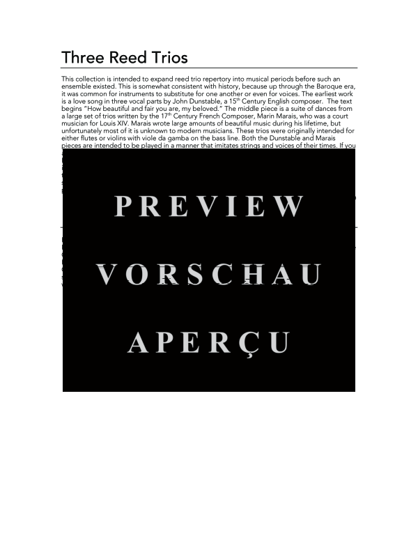 Product gallery: Page 4 of 11 Three Reed Trios, , (woodwind trio oboe, clarinet and bassoon)