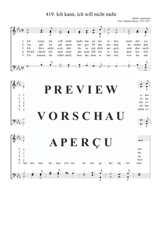 Product gallery: Page 2 of 3 Ich kann, ich will nicht mehr, , Mixed Chorus