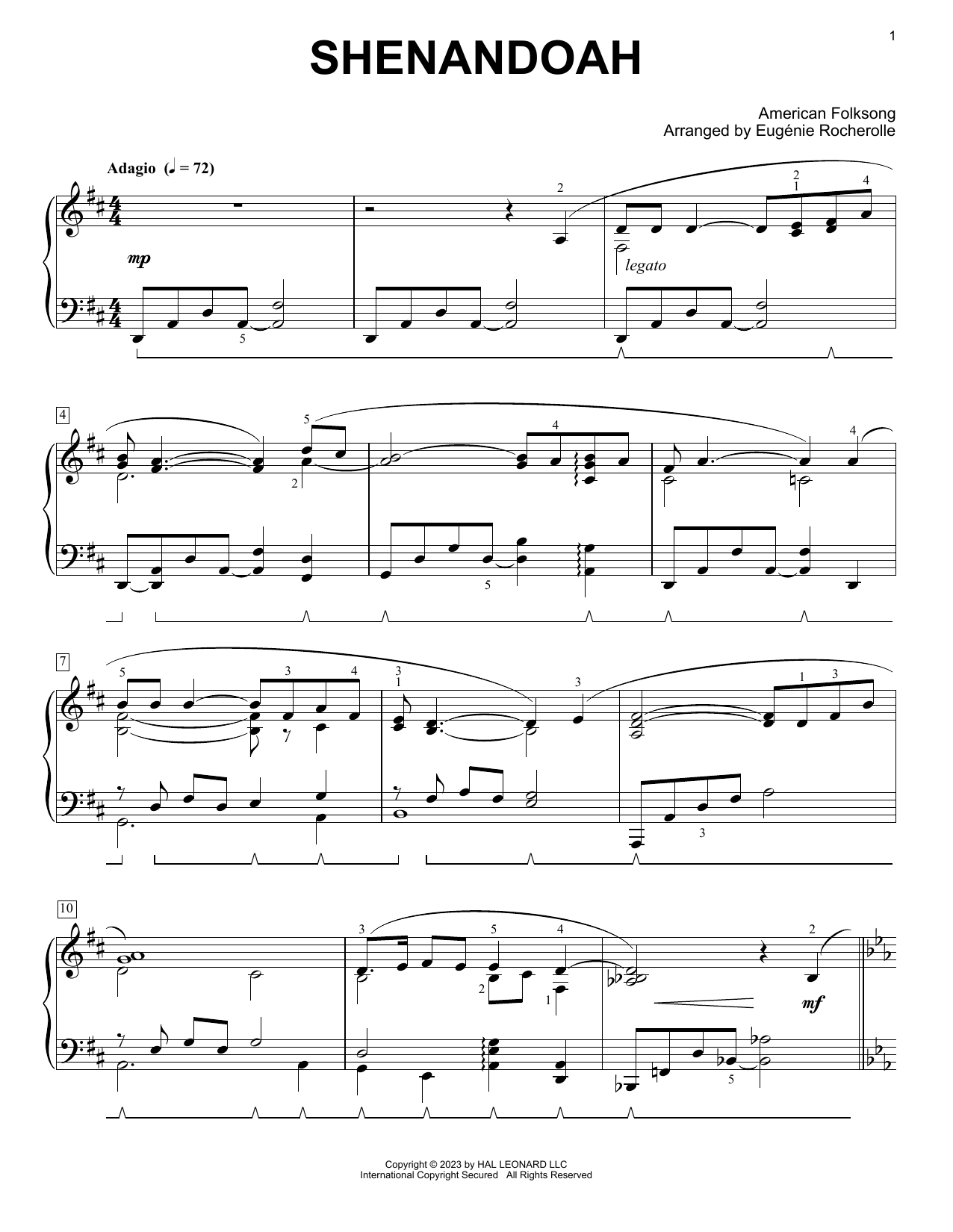 Product picture to: Shenandoah (arr. Eugénie Rocherolle)