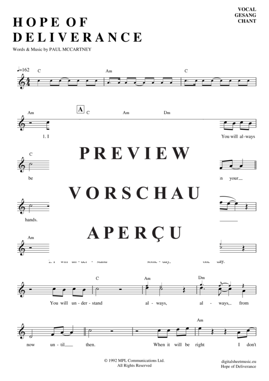 Produktgalerie: Seite 2 von 4 Hope Of Deliverance , McCartney, Paul, (Gesang)