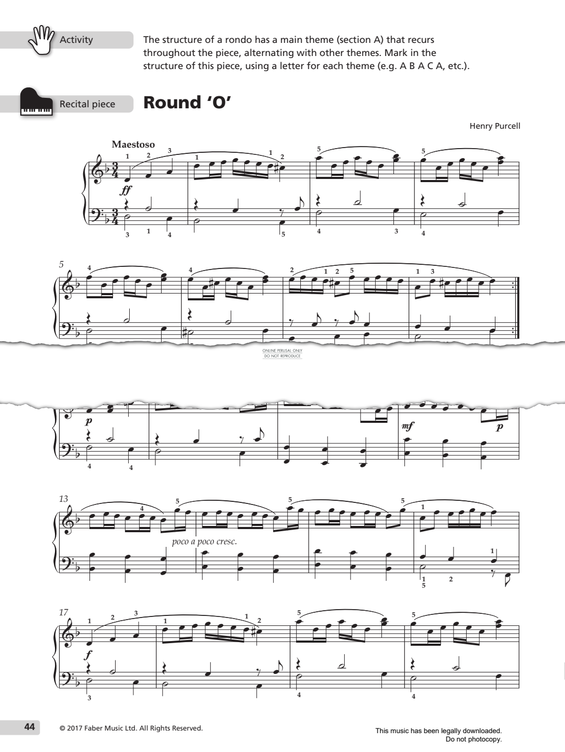 Produktgalerie: Seite 1 von 1 Round 'O', Henry Purcell, Klavier