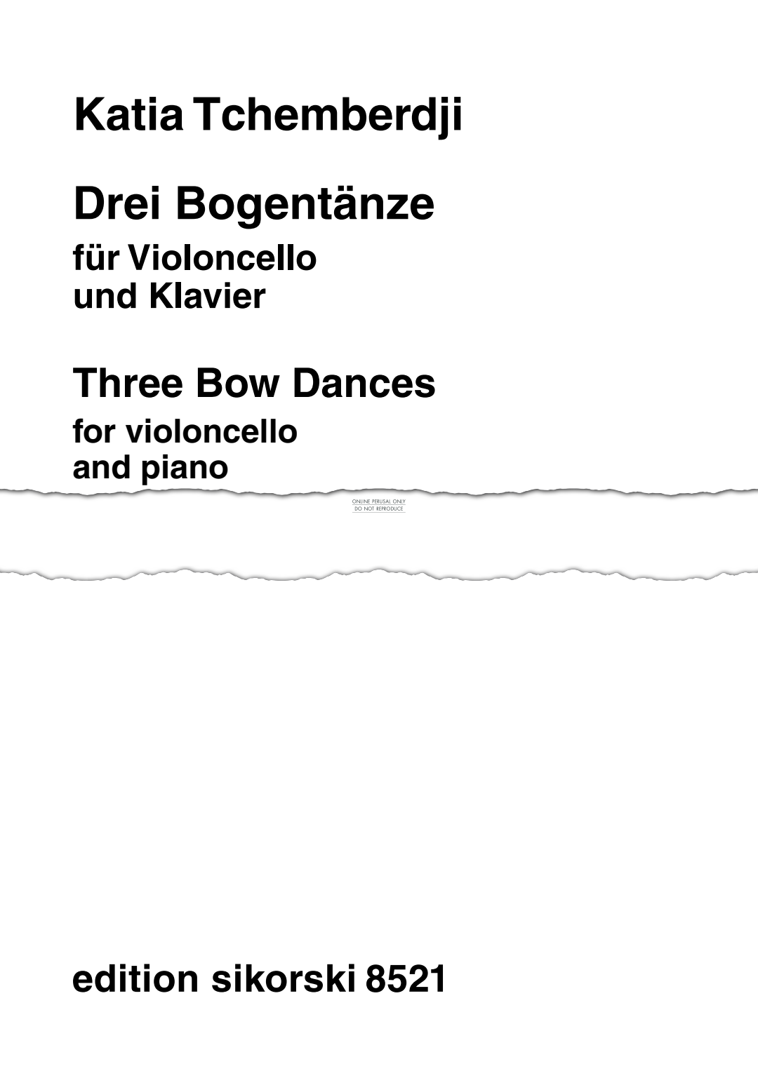 Product picture to: 3 Bogentänze