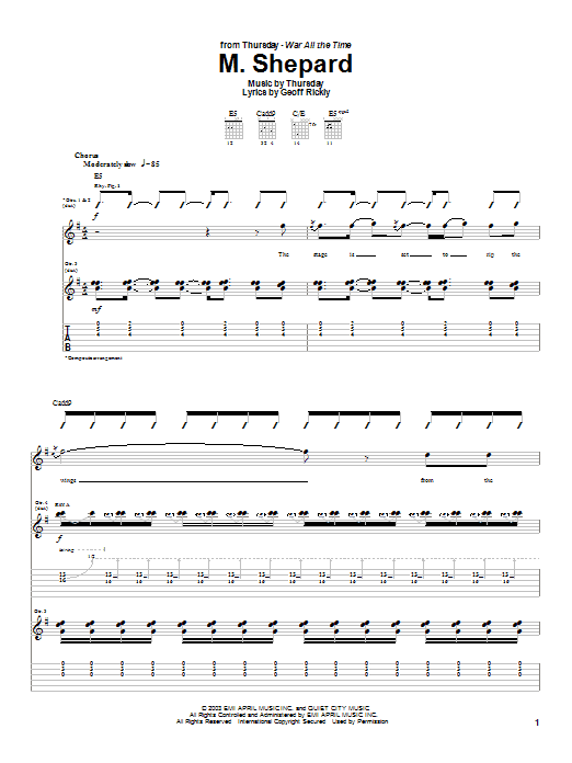 Produktgalerie: Seite 1 von 1 M. Shepard, Thursday, Gitarre