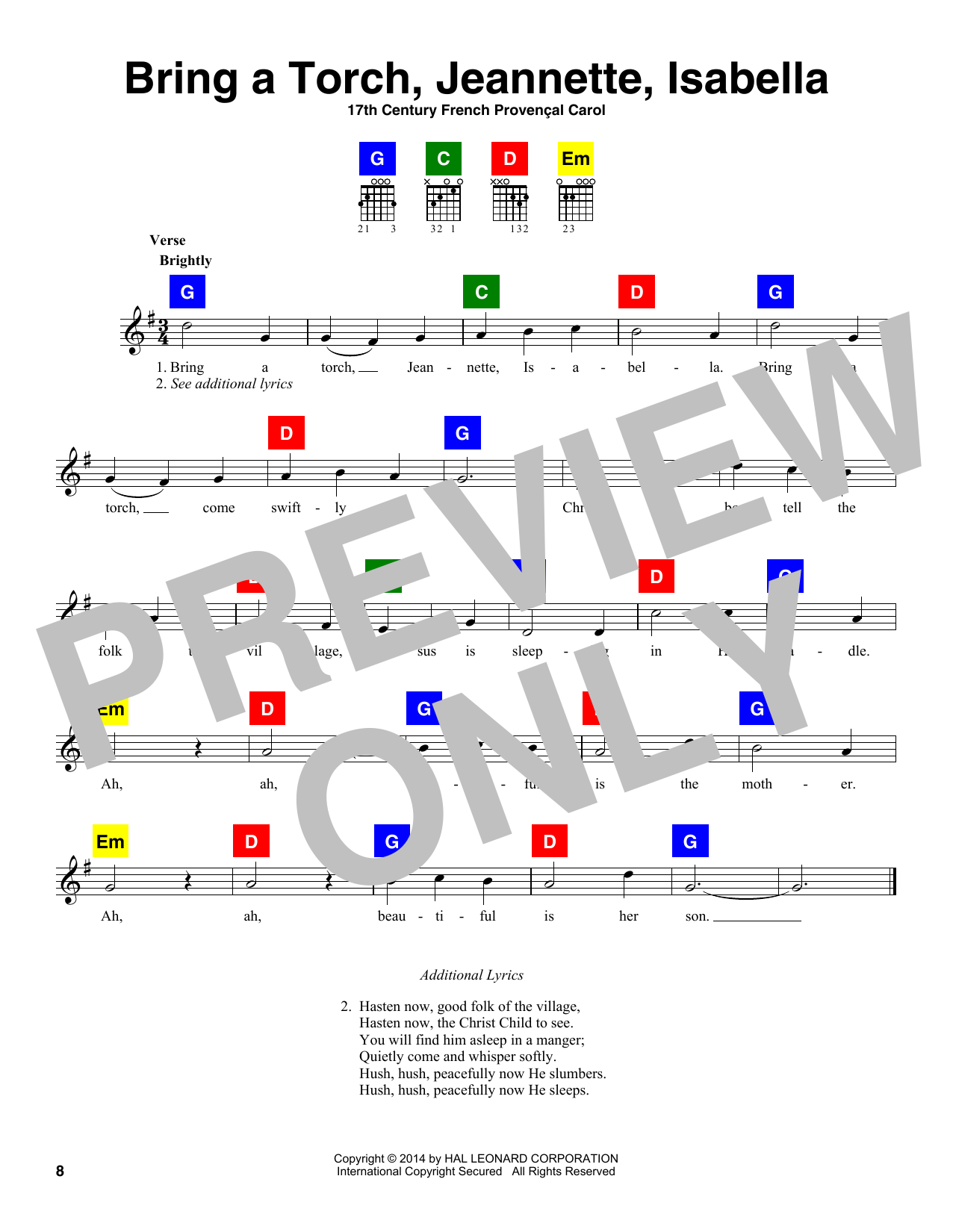 Produktgalerie: Seite 1 von 1 Bring A Torch, Jeannette, Isabella, 17th Century French Carol