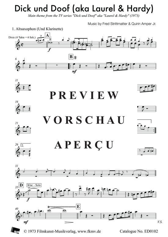 gallery: Dick und Doof: Altsaxophon 1/Klarinette, , Altsaxophon in Es