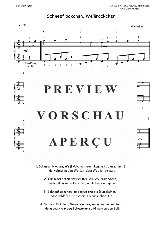 Schneeflöckchen, Weißröckchen