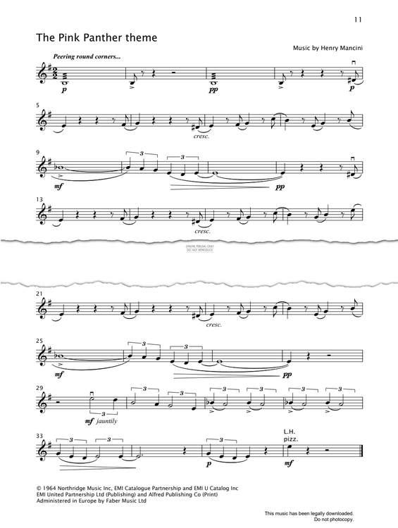 gallery: The Pink Panther, Henry Mancini, Violine