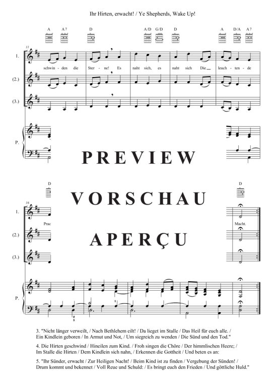 Produktgalerie: Seite 3 von 3 Ihr Hirten, erwacht , , (1-3 Gesangsstimmen+ Klavier)