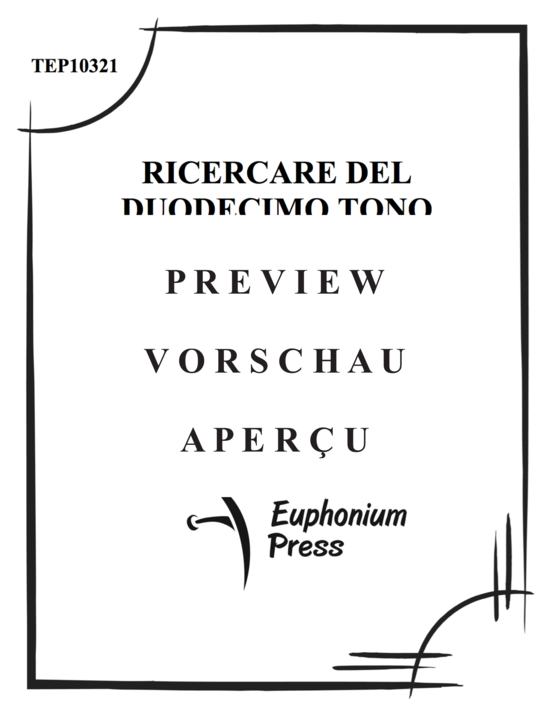 Product gallery: Page 2 of 14 Ricercare del Duodecimo Tono , , (Tuba Quartett EETT)