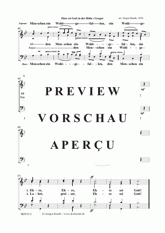 Produktgalerie: Seite 7 von 9 Ehre sei Gott in der Höhe!, , Gemischter Chor + Orgel/Klavier