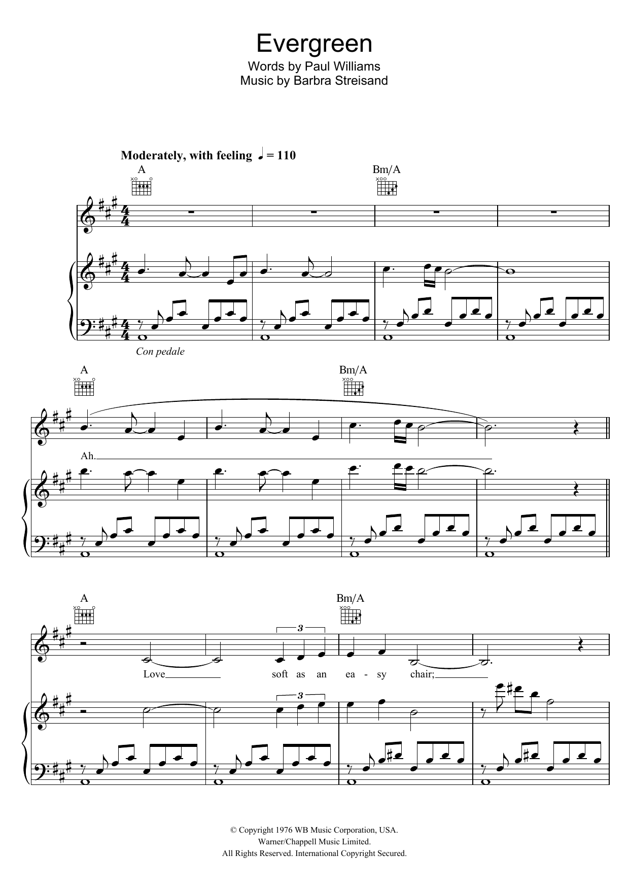 Product picture to: Evergreen (Love Theme from A Star Is Born)