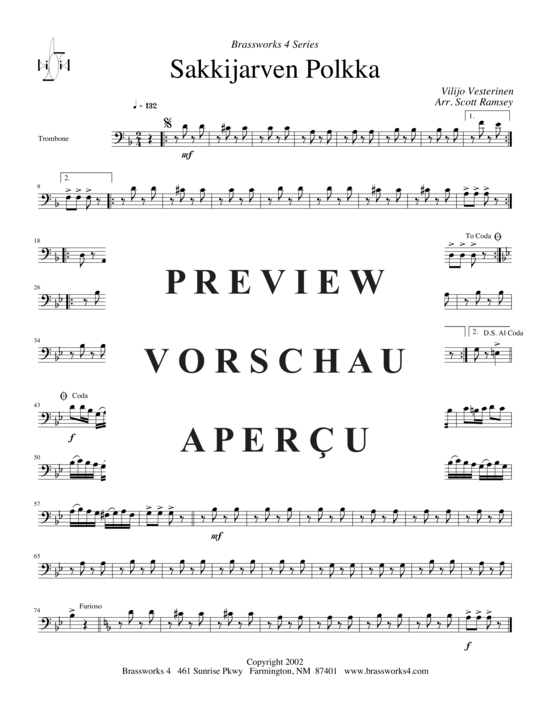 gallery: Sakkijarven Polka (2xTromp in B, Horn in F (Pos) , , , Pos)