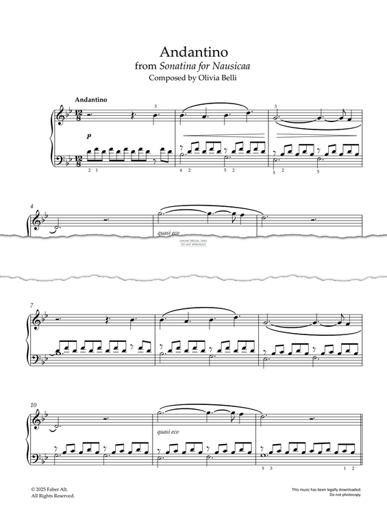 Produktbild zu: Andantino from 'Sonatina for Nausicaa'