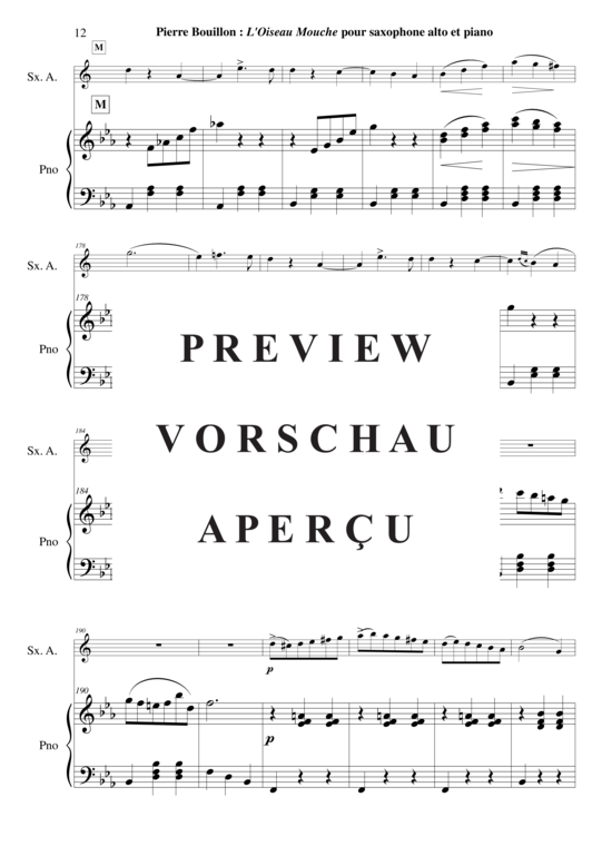 Product gallery: Page 13 of 21 L´Oiseau-Mouche , , (alto saxophone + piano)