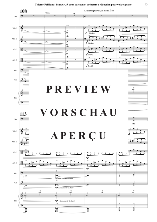 Product gallery: Page 14 of 21 Psaume 23 , , (Bass/Bariton + Orchester, Piano)