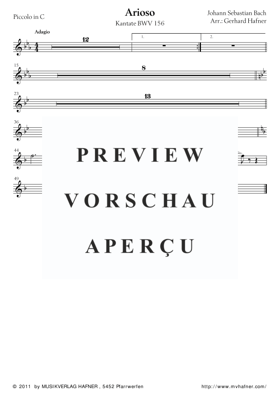 gallery: Arioso - Kantate BWV 156, , (large wind orchestra)