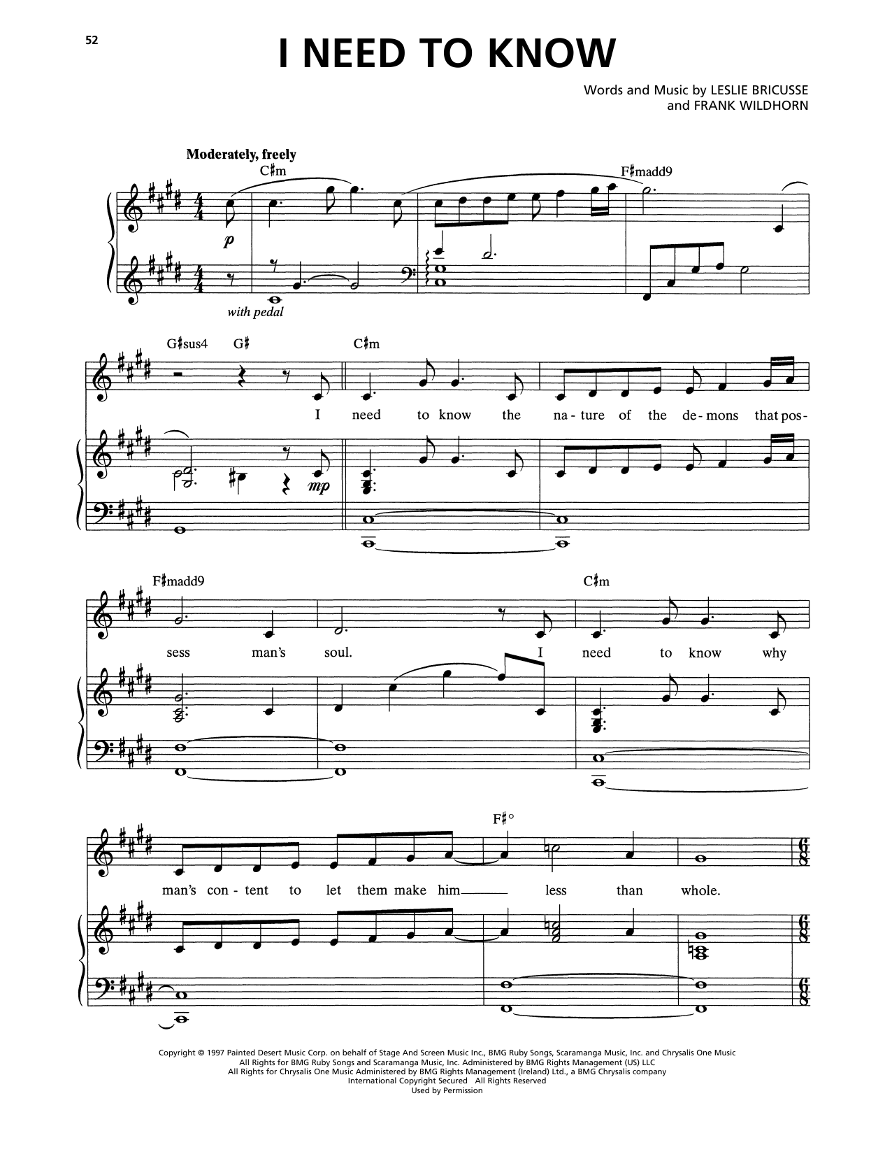 Produktbild zu: I Need To Know (from Jekyll & Hyde) (2013 Revival Version)