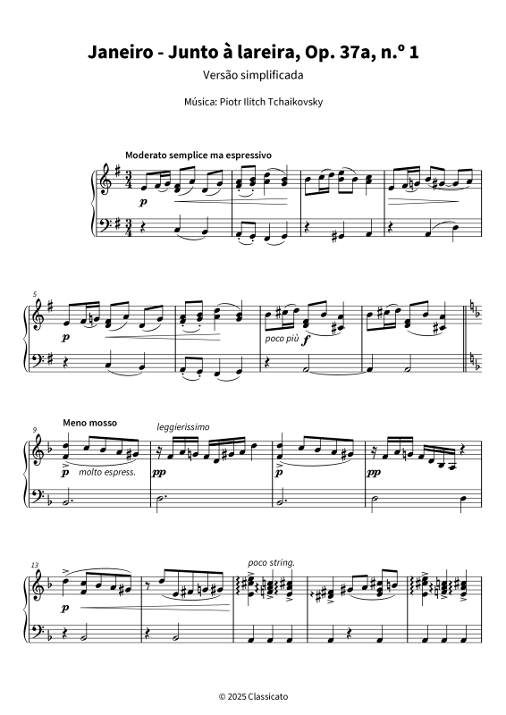 Product gallery: Page 1 of 6 Janeiro - Junto à lareira - Versão simplificada, , Piano Solo