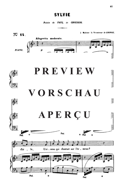 Product gallery: Page 2 of 7 Sylvie Op.6 No.3, , Medium Voice and Piano