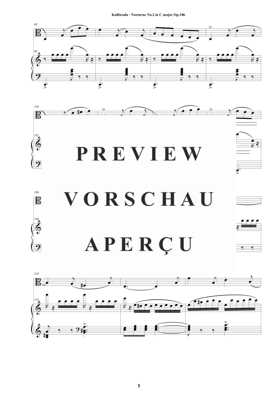 Produktgalerie: Seite 9 von 11 Nocturne Nr.2 Op.186, , Viola und Klavier