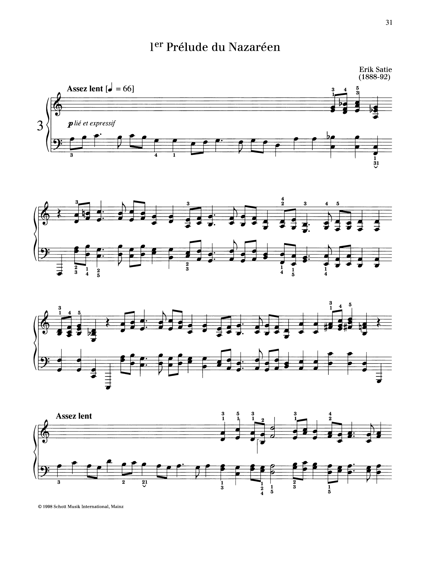 Product gallery: Page 1 of 1 1er Prelude du Nazareen, Erik Satie