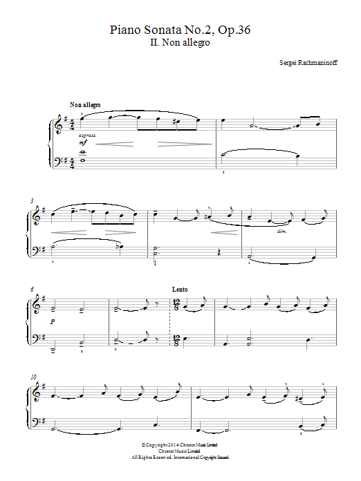 Produktbild zu: Piano Sonata No. 2, Op. 36 - 2nd Movement