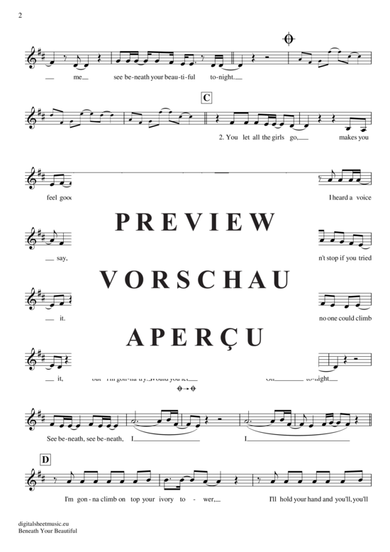 Produktgalerie: Seite 3 von 4 Beneath your beautiful , Sande, Emeli, Trompete in B