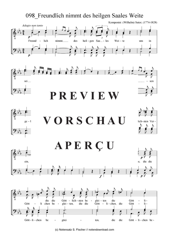 Product gallery: Page 2 of 5 Freundlich nimmt des heilgen Saales Weite , , (male choir)