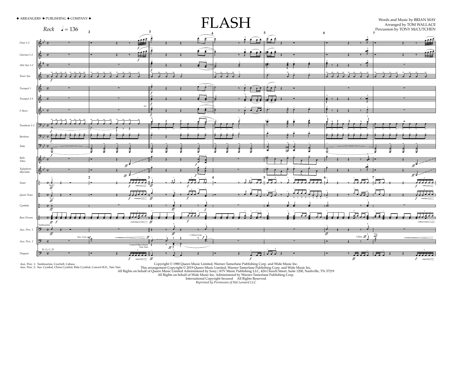 Product picture to: Flash (arr. Tom Wallace) - Full Score