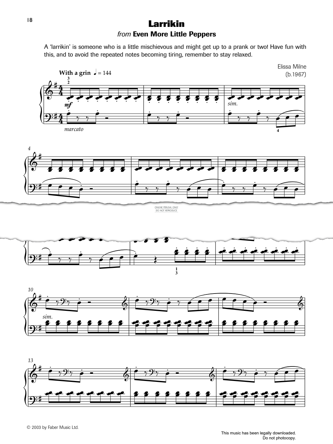 Produktgalerie: Seite 1 von 1 Larrikin, Elissa Milne, Klavier