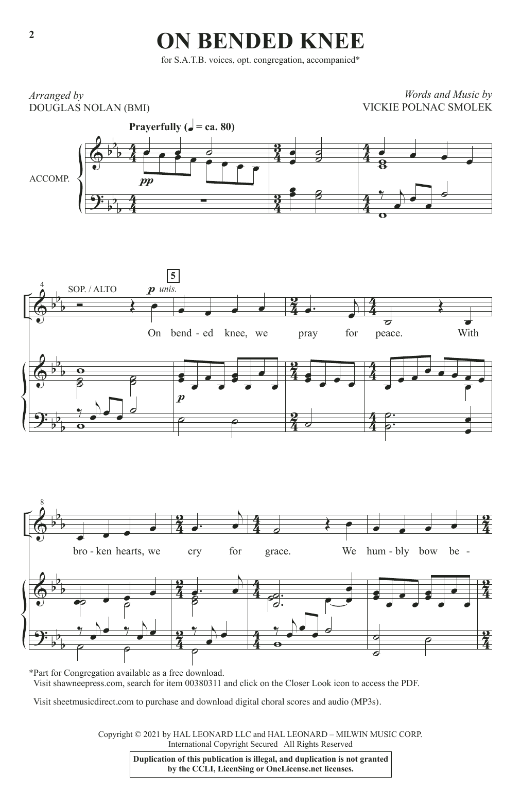 Product picture to: On Bended Knee (arr. Douglas Nolan)