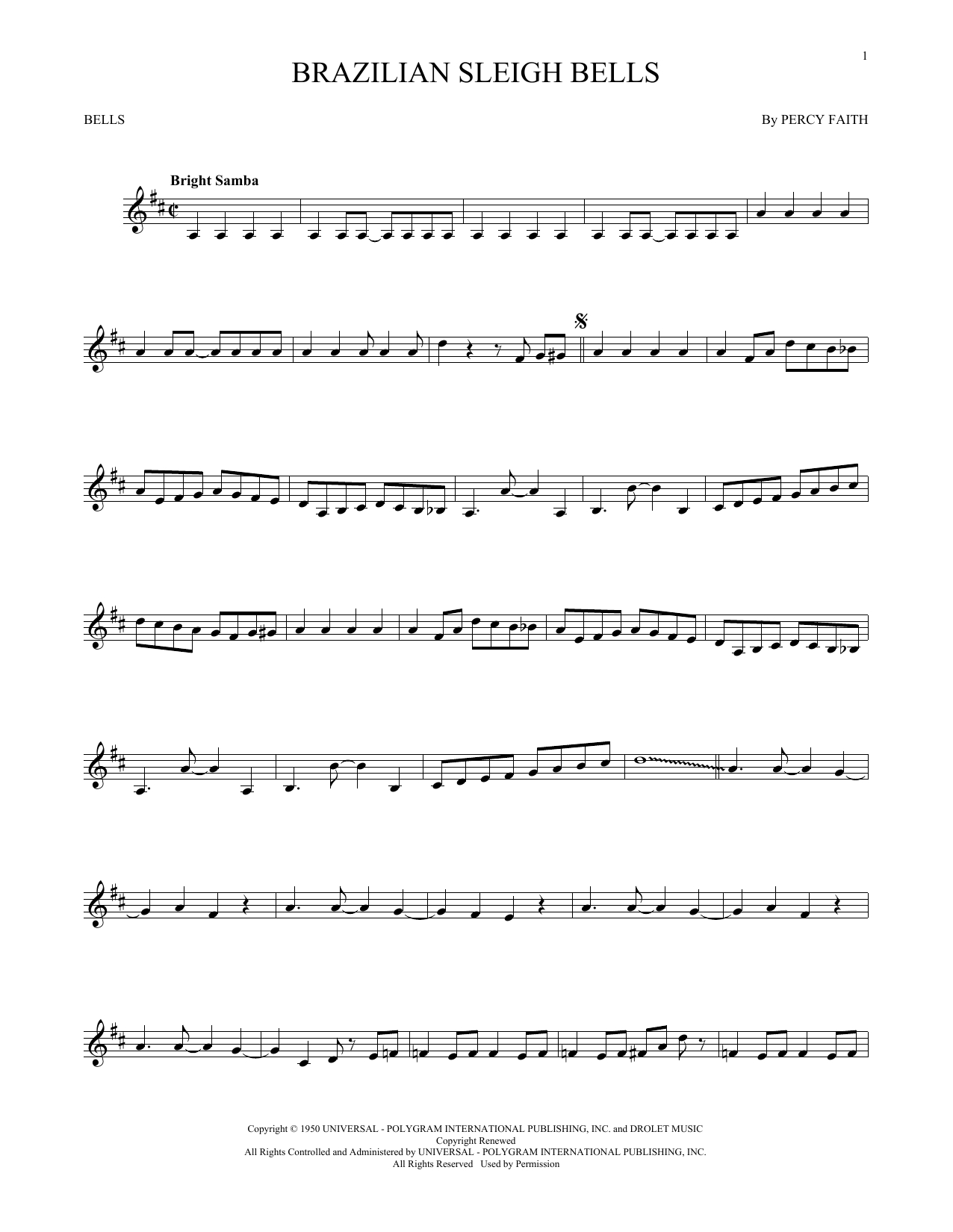Produktgalerie: Seite 1 von 1 Brazilian Sleigh Bells, Percy Faith, Percussion